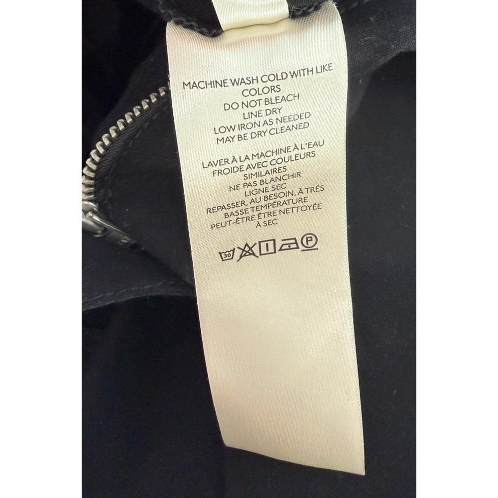 Maeve Anthropologie Colette Jumpsuit Black Tan Colorblock Button Front Size 8 - Picture 8 of 11